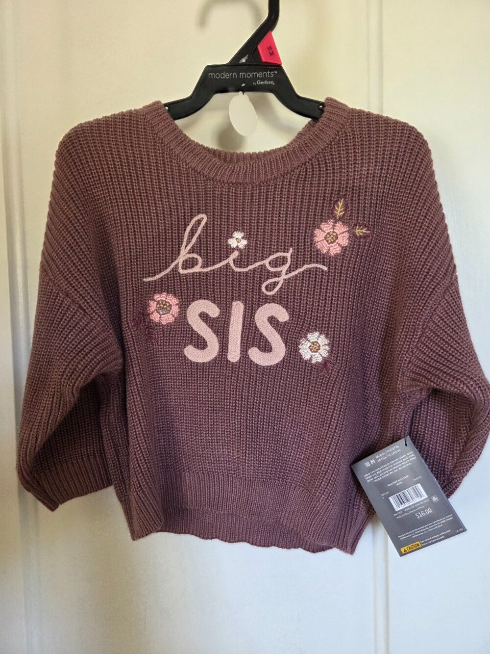 Brand New Toddler Big Sis Sweater
